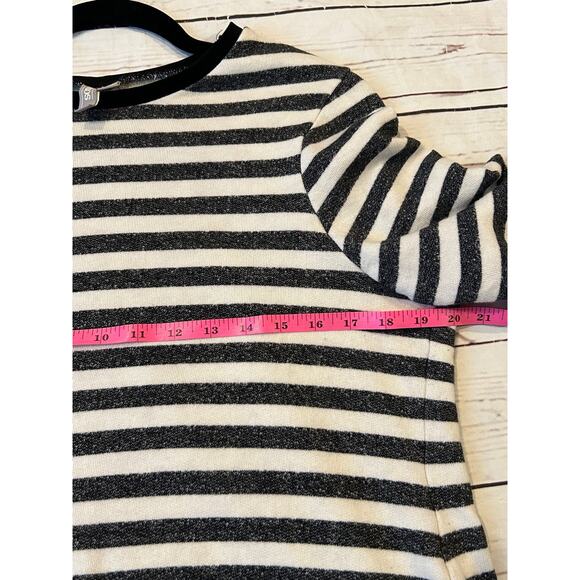 ASOS Striped Mini T Shirt Dress in Size 10 Preppy Nautical White Grey - Picture 6 of 7